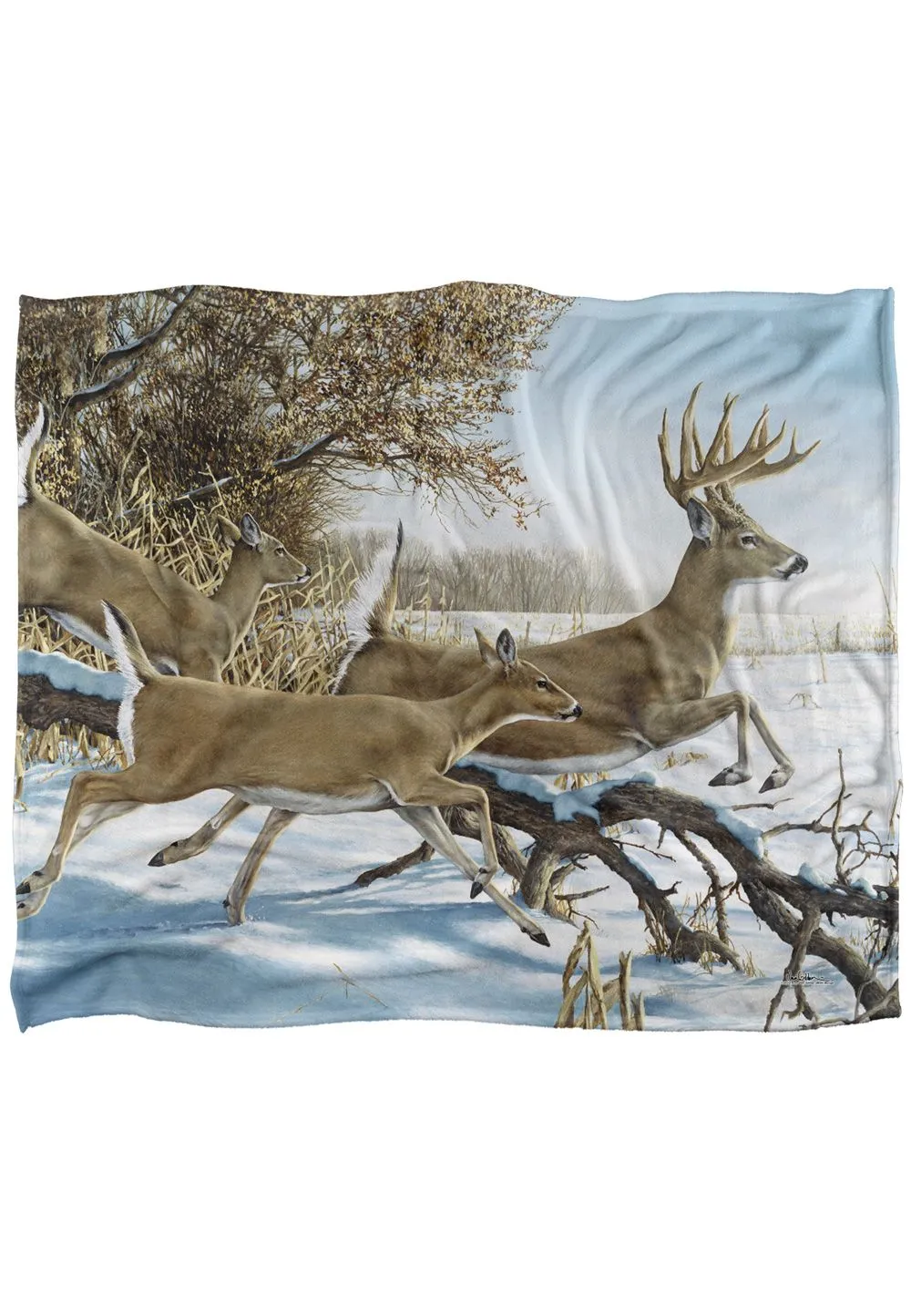 Wild Wings Breaking Cover 2 Silky Touch Super Soft Throw Blanket 152 X 127 cm in White