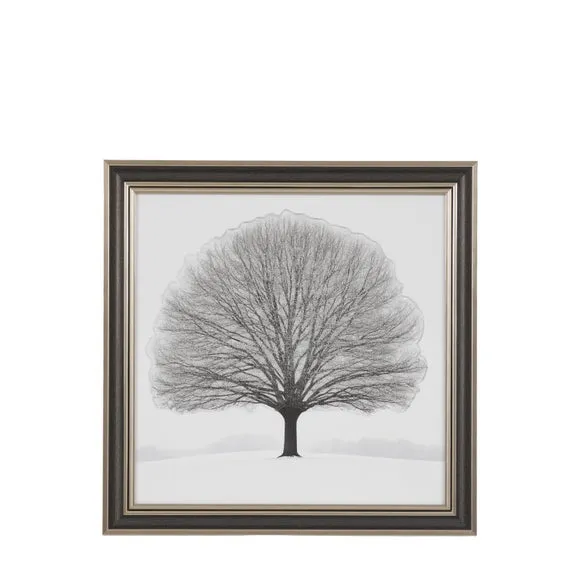 Cedar and Sage Tree Silhouette Framed Print 4