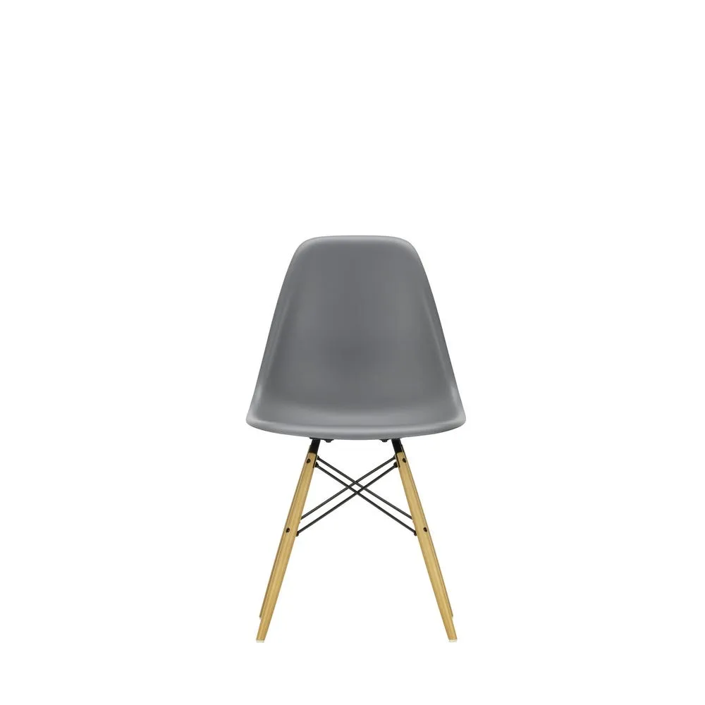Vitra Eames DSW Side Chair New Height Granite Grey Golden Maple Base 3