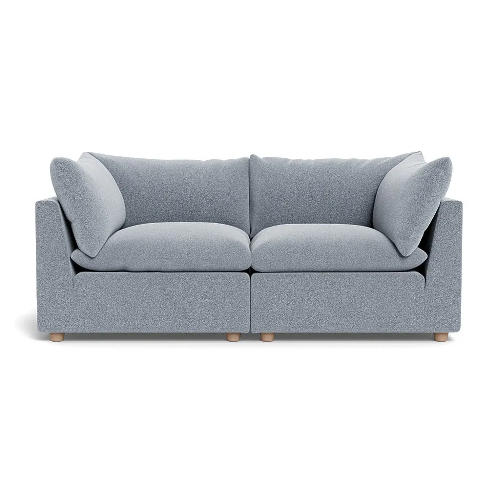 Heal's Astrid 3 Seater Sofa Boucle Steel Natural Beech Feet