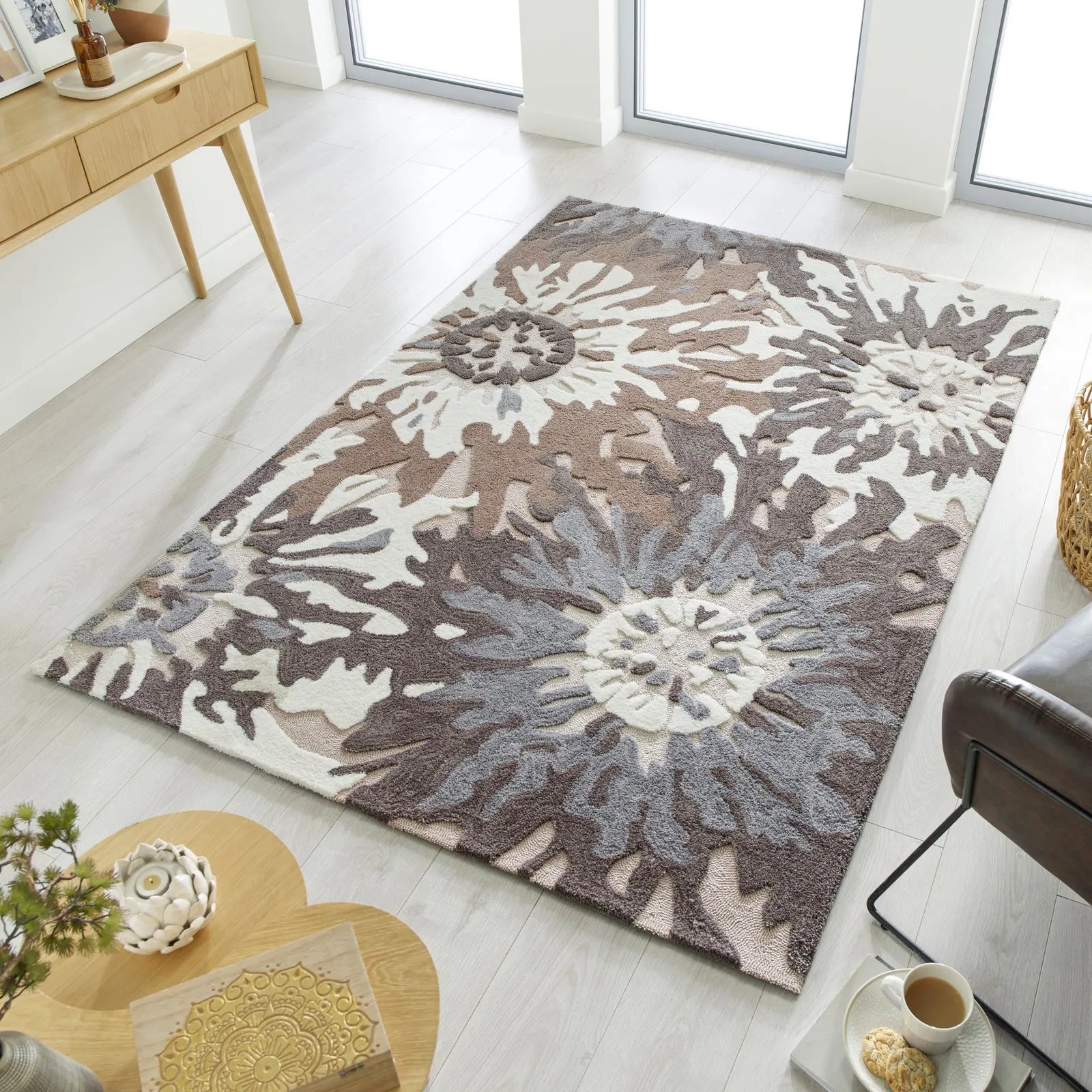 Soft Floral Rug Soft Floral Natural