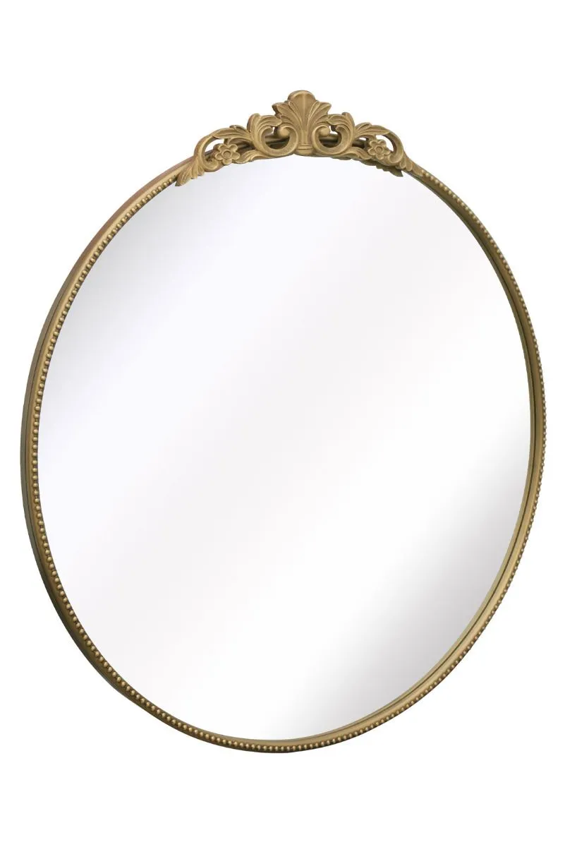 MirrorOutlet Gold Metal Framed Round Decorative Wall Mirror 39" X 39" (100x100CM) 4