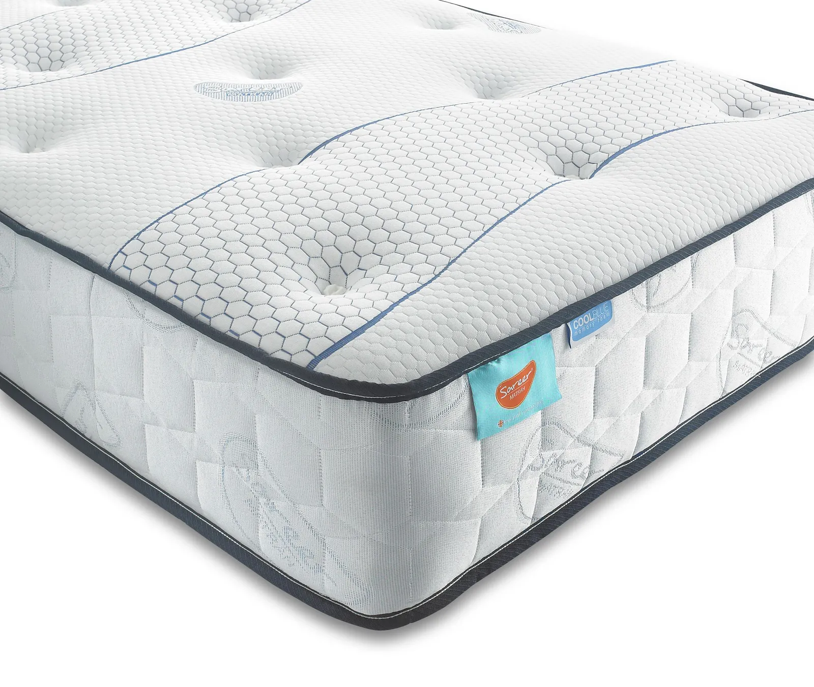 Sareer Furniture Limited Cool Blue Memory Coil Mattress in White