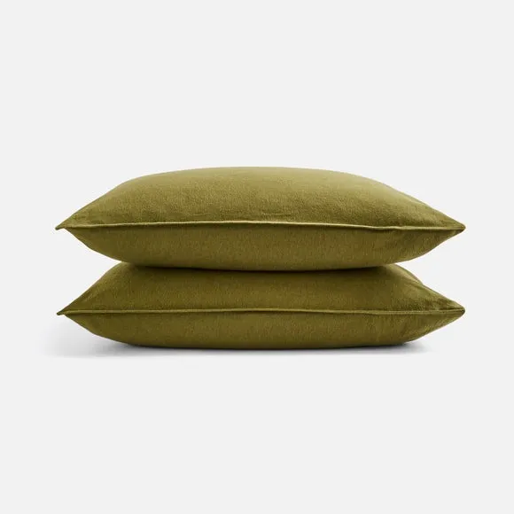 100% Organic Brushed Cotton Standard Pillowcase Pair 3