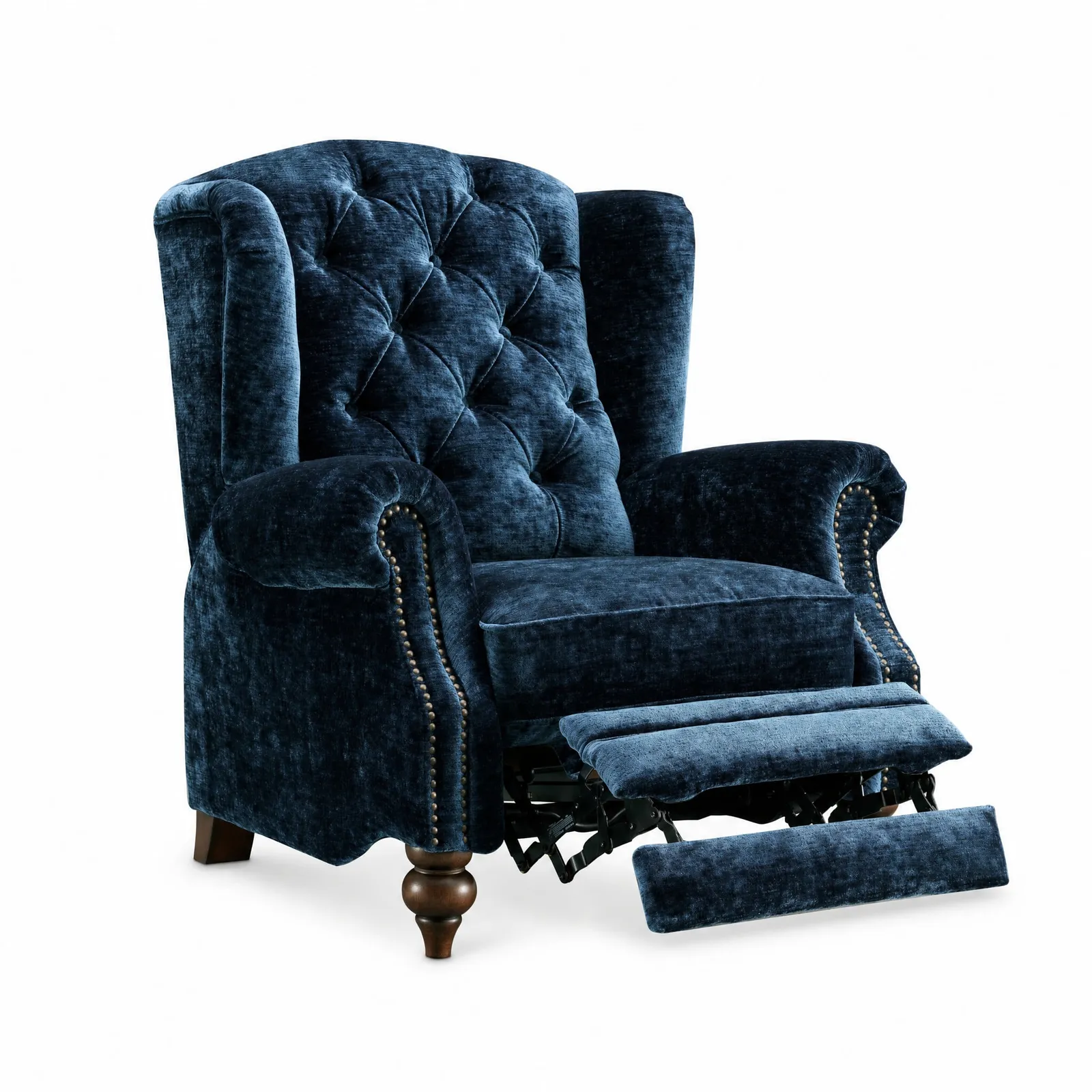 Ullswater Pwr Recline Wing Recliner Chair, Blue Fabric | Barker & Stonehouse 3