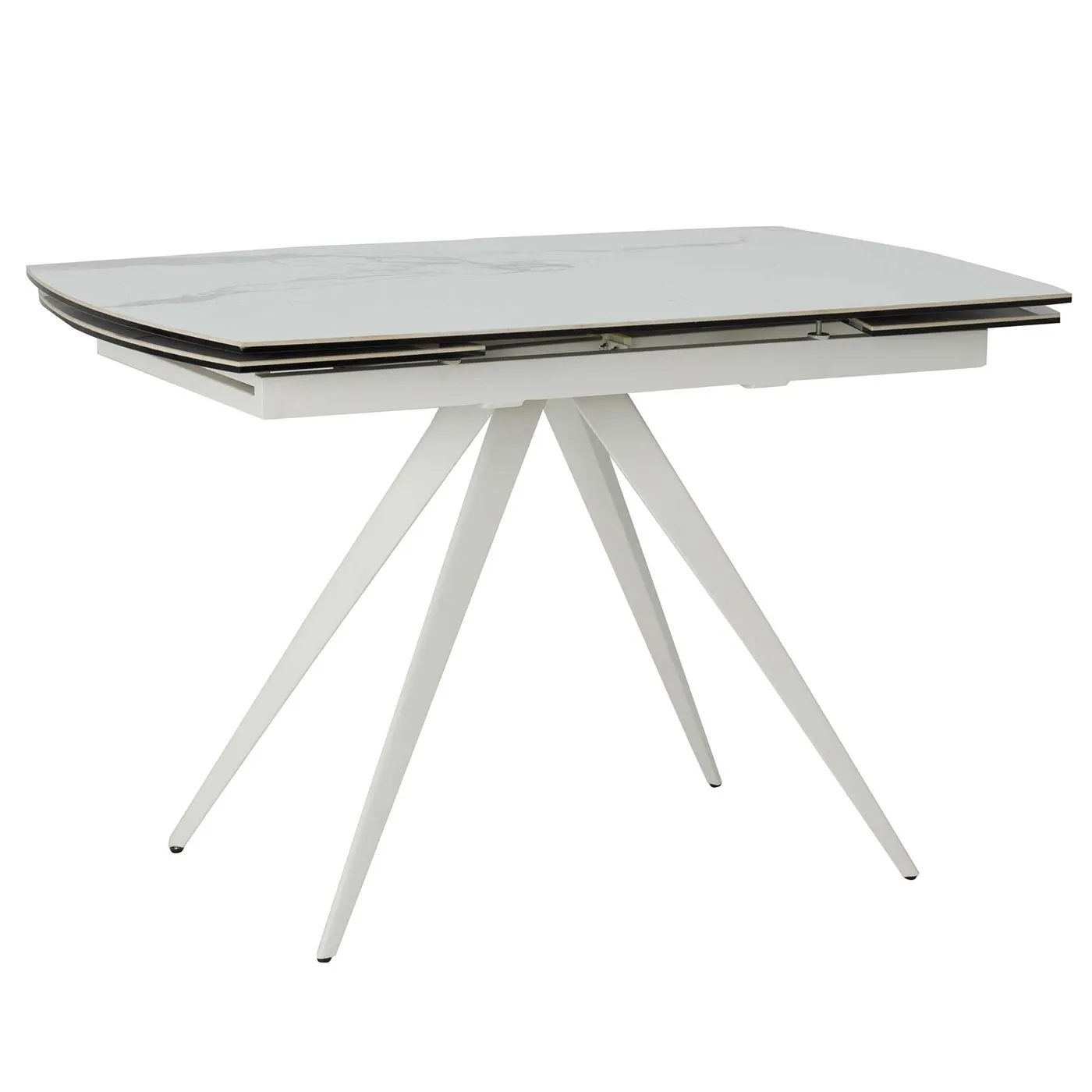 Livorno Extending Dining Table, Staturio and White