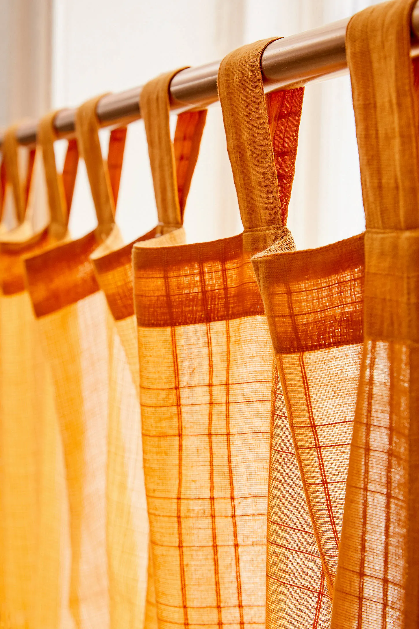 Honey Chloe Patch Curtain - Orange 3
