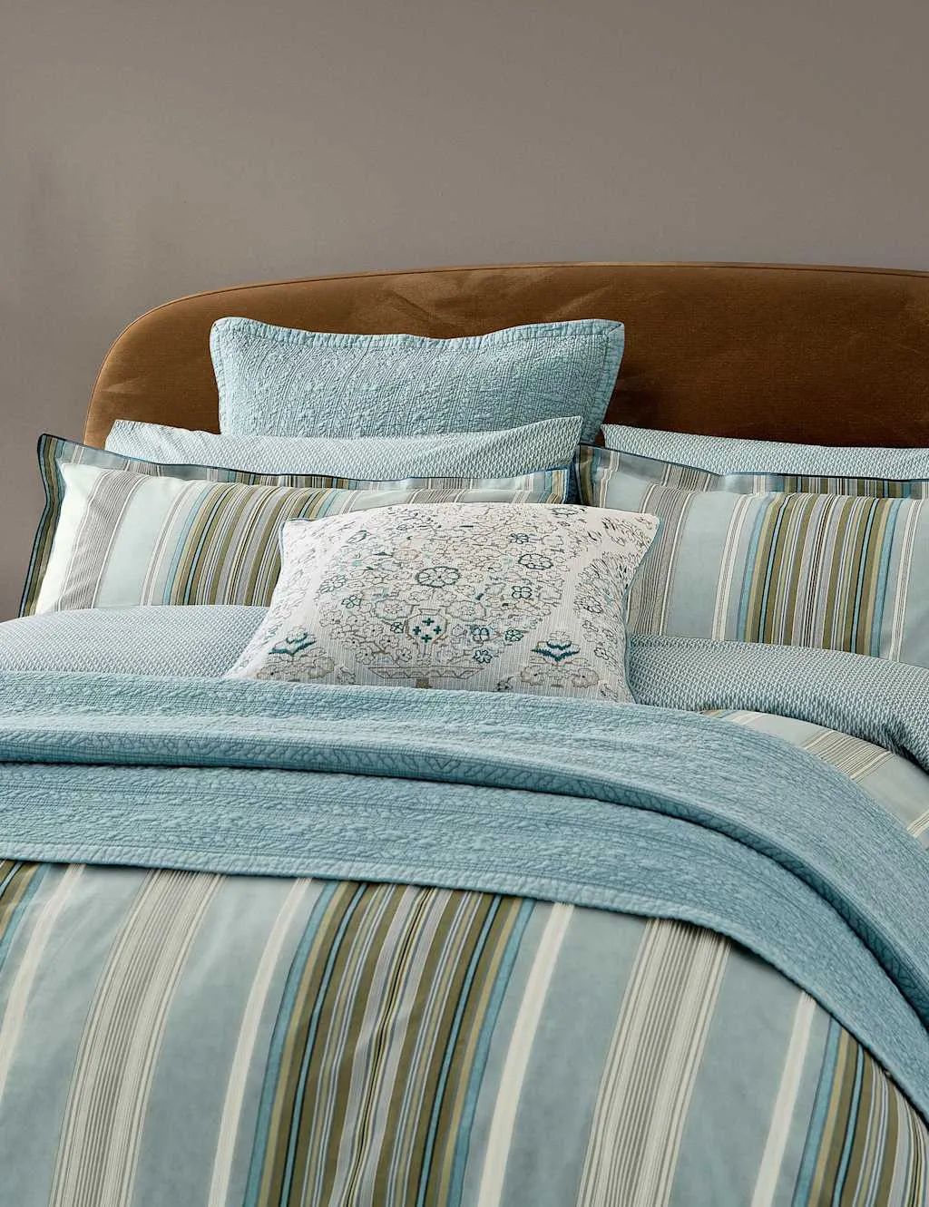 Bedeck of Belfast 2 Pack Pure Cotton Oscar Pillowcases Teal Mix