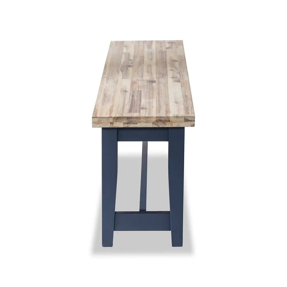 Statement Furniture Florence Solid Acacia Hardwood Dining Bench 140cm in Navy 3