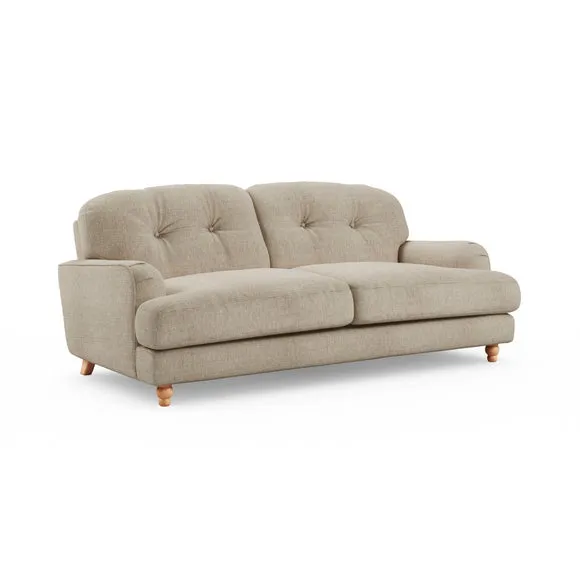 Martha Faux Linen 3 Seater Sofa 6