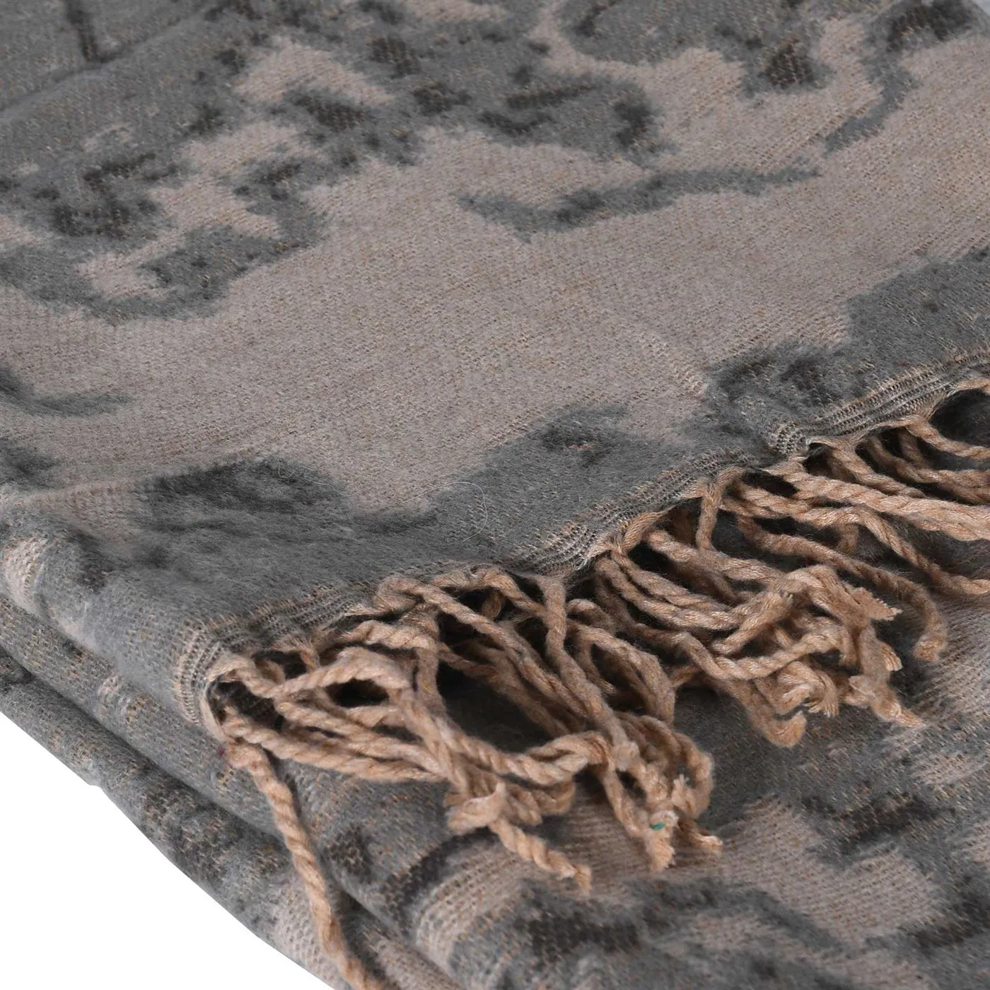 Grey Abstract Throw