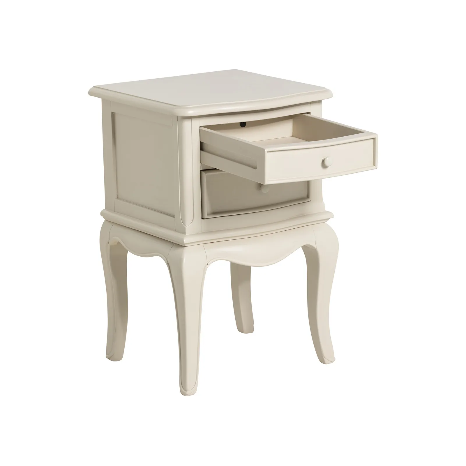 Calista 2 Drawer Bedside Table, White Wood | Barker & Stonehouse 6