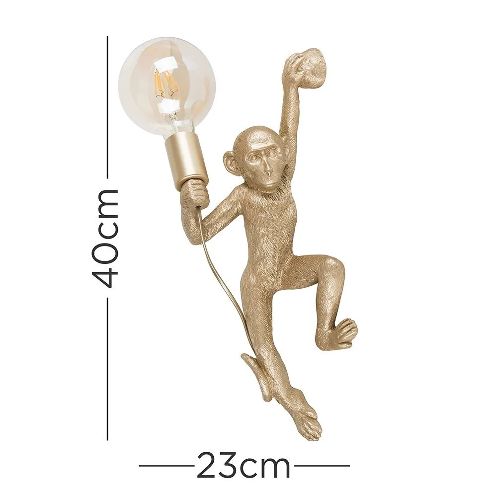 ValueLights Monkey Gold Indoor Wall Light 5