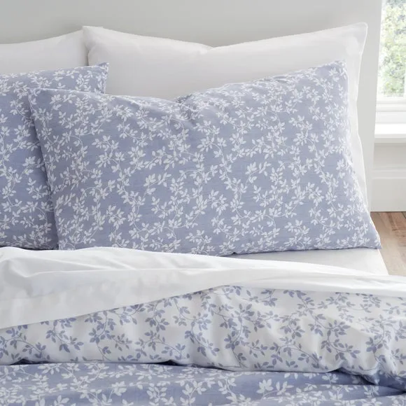 Bianca Shadow Leaves 200 Thread Count 100% Cotton Duvet Cover & Pillowcase Set 3