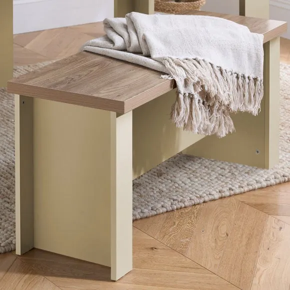 Highgate Dining Table with 2 Benches, Oak Effect 2