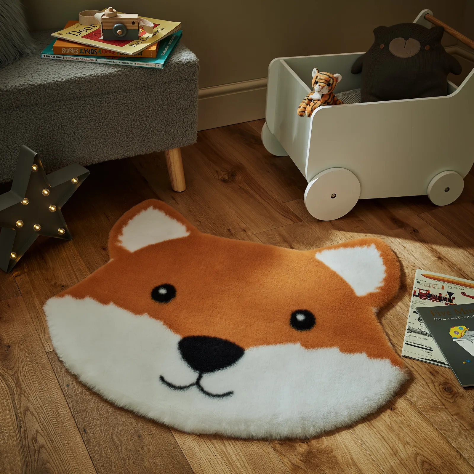 Fergus The Fox Rug Orange