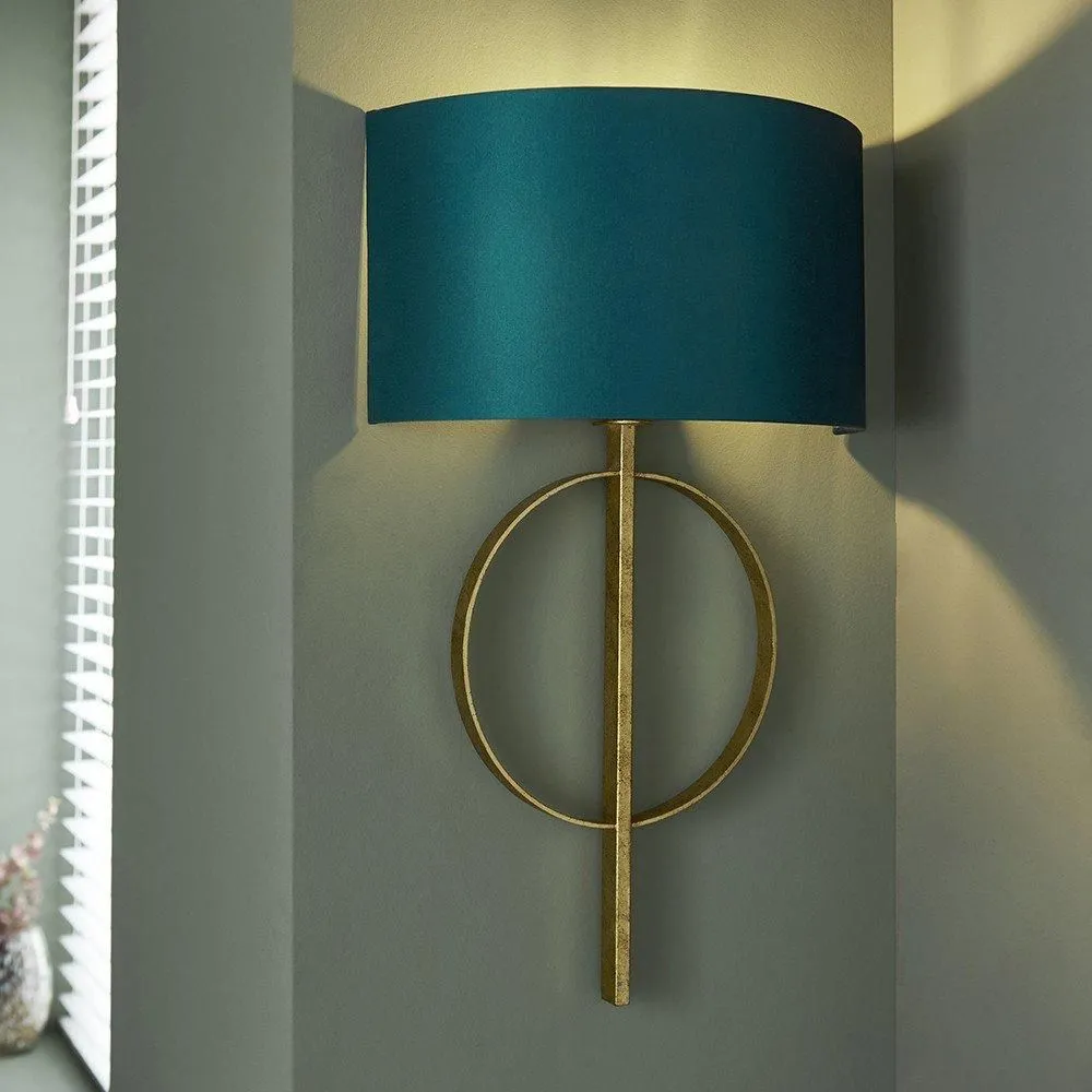Netlighting 'TRENTO' Dimmable Stylish Contemporary Indoor Décor Fabric Wall Lamp in Gold 2