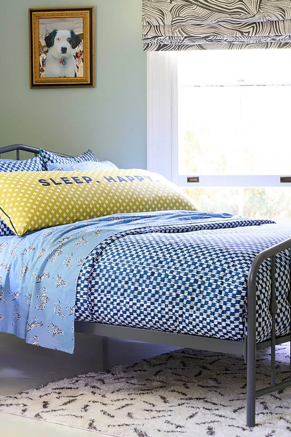Martex Blue Petite Painted Check Duvet Cover Set