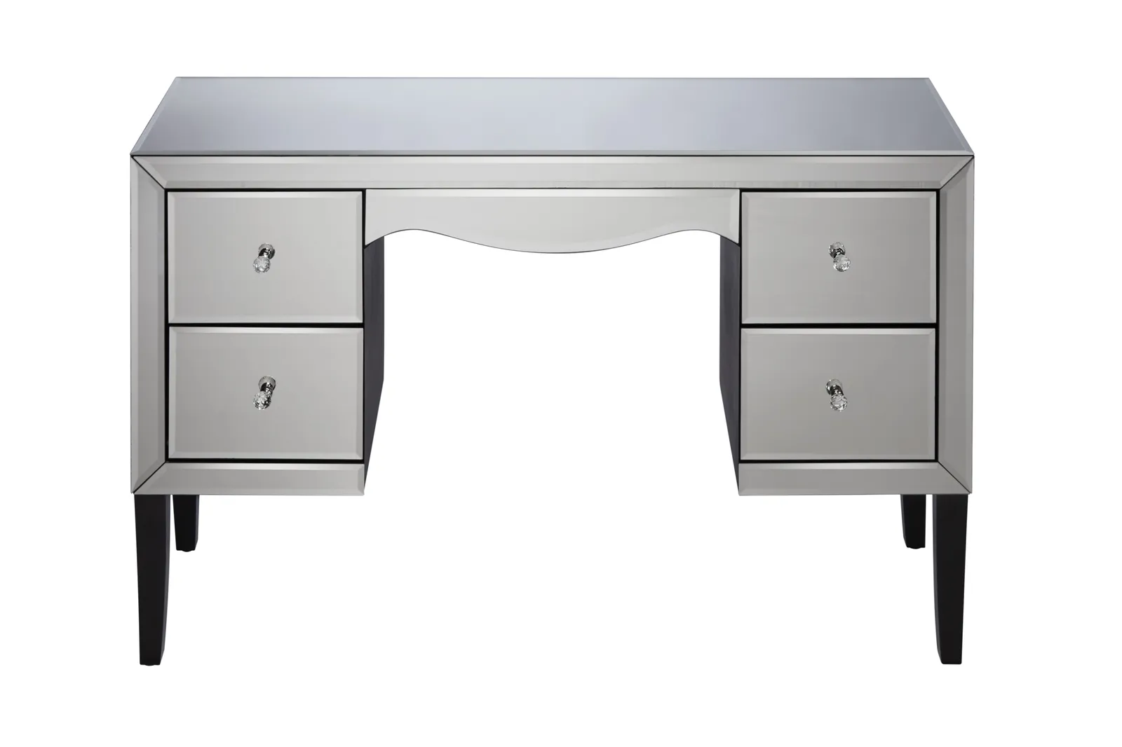 Birlea Palermo 4 Drawer Dressing Table Mirrored in Silver 5