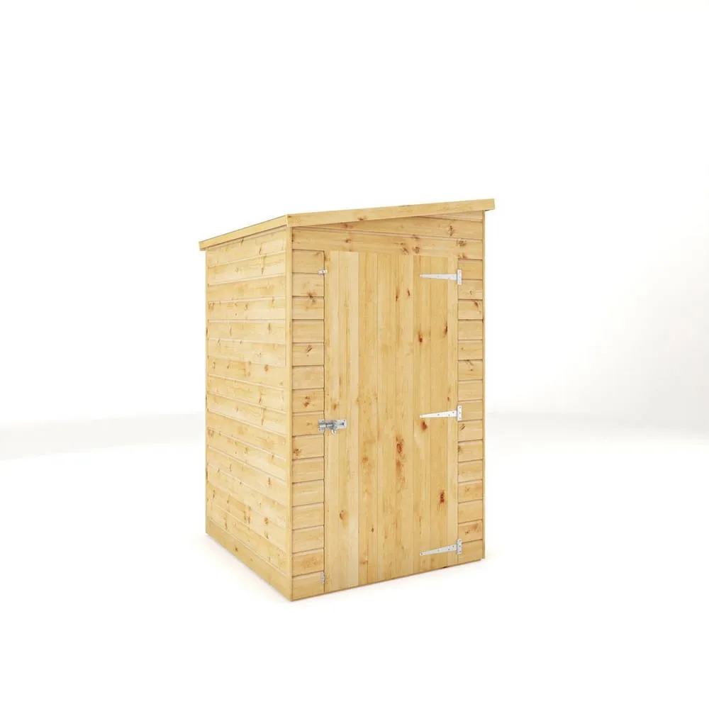 Mercia 4x4 Feet Modular Shiplap Pent - Windowless - L134 x W127.9 x H203.3 cm in Light Brown