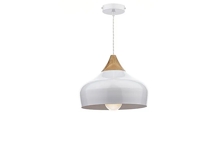 Gaucho 1 Bulb Pendant Ceiling Light - White