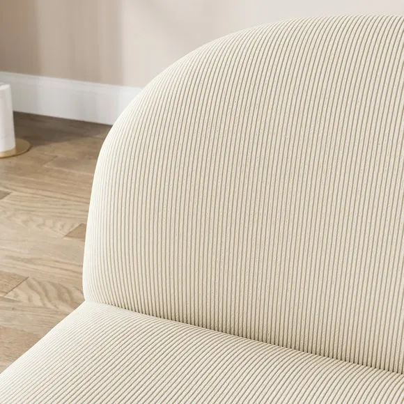 Monty Ribbed Chenille Accent Chair And Footstool 4