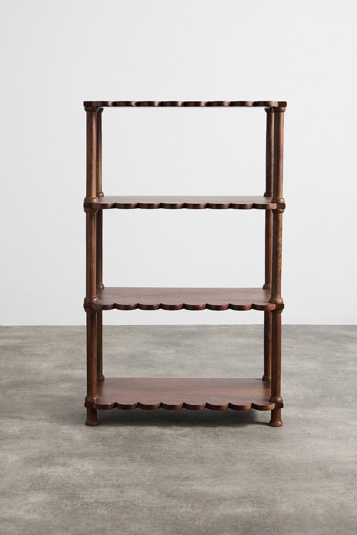 Scalloped Storage Shelf - Brown 4