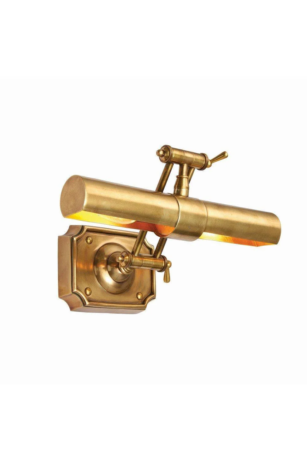 Netlighting 2 Light Picture Wall Light Lamp Brass LED E14 in Gold
