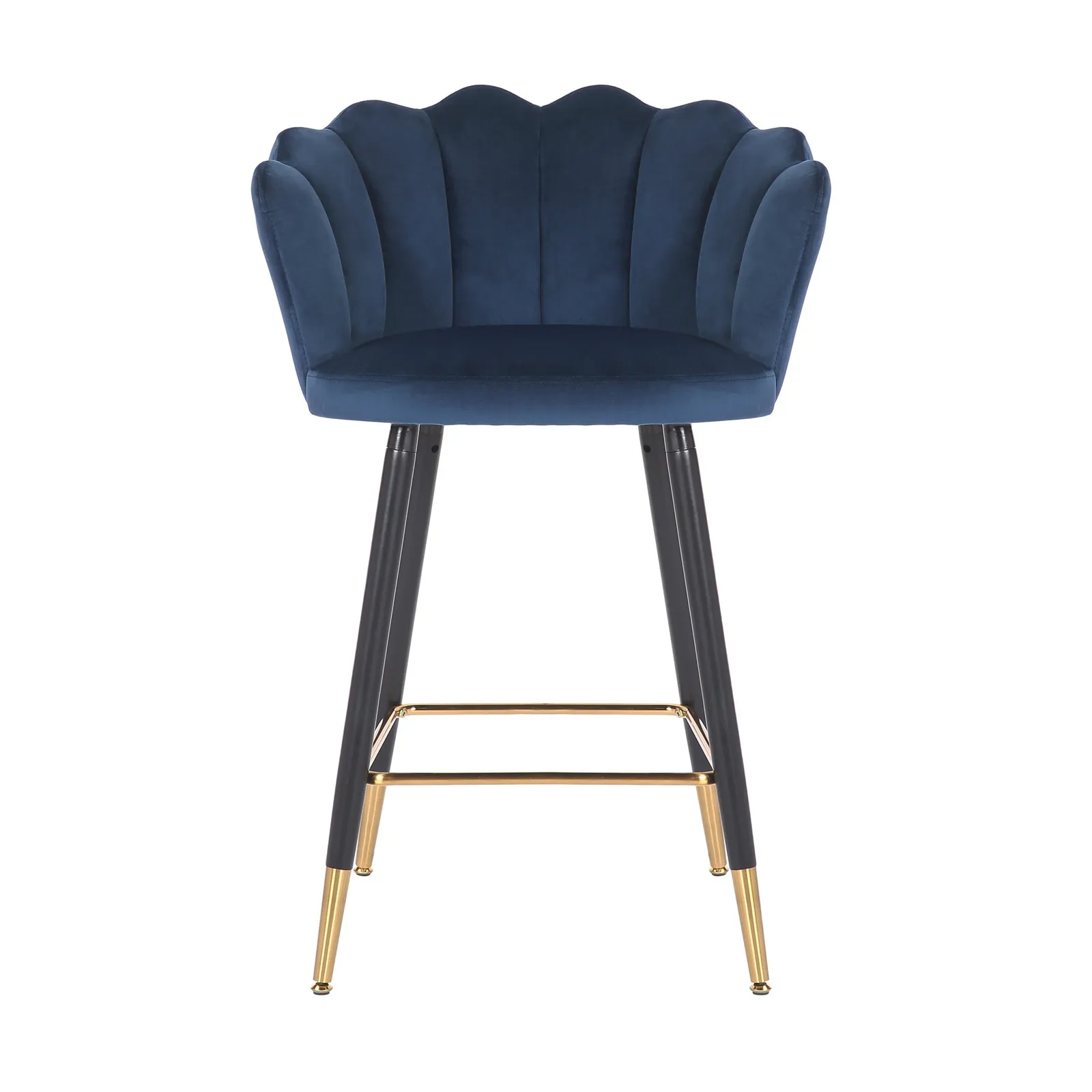 Vivian Velvet Bar Stool Dark Blue