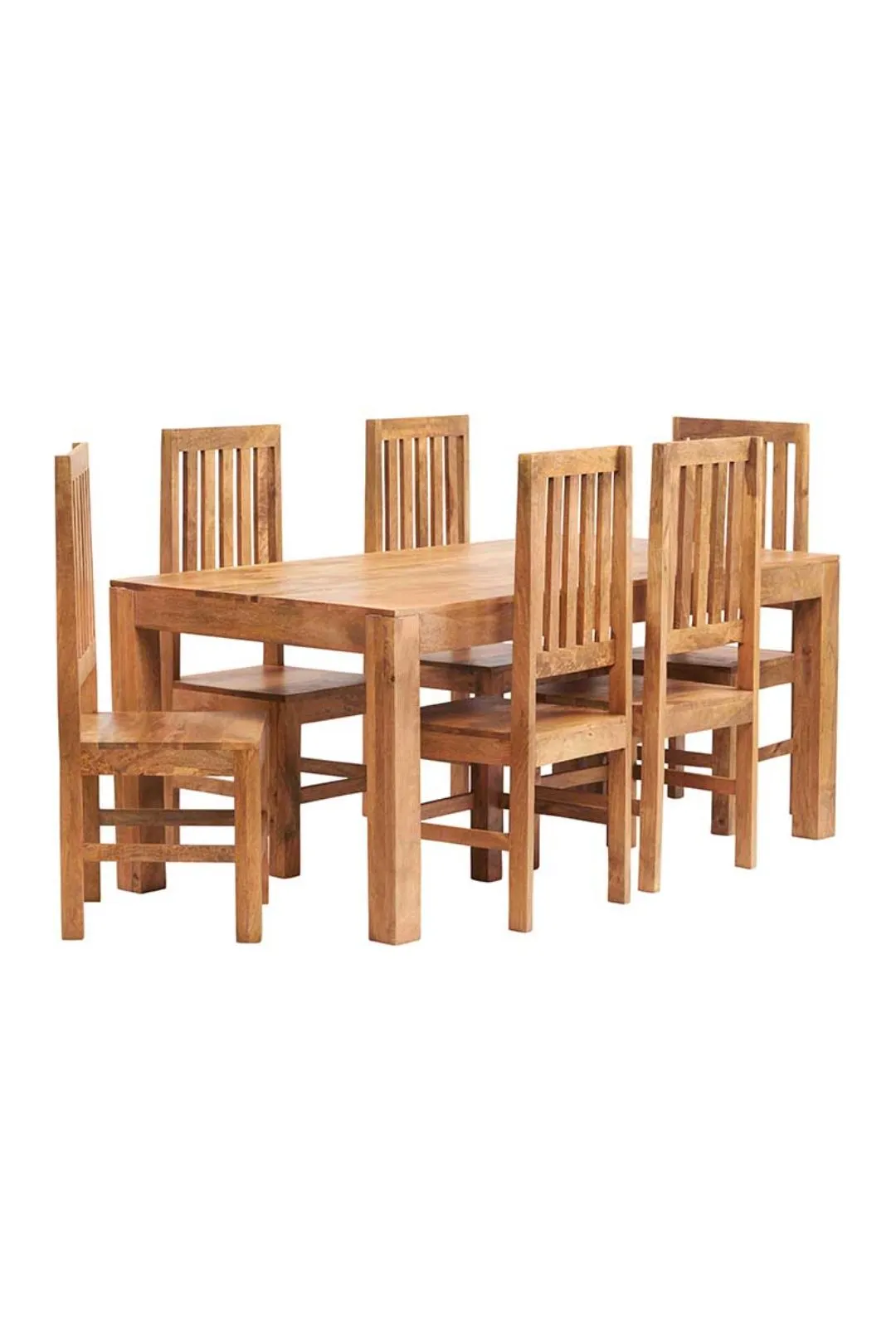 IH Design Duvid Light Mango Large Dining Table 6ft (180cm) in Brown 5