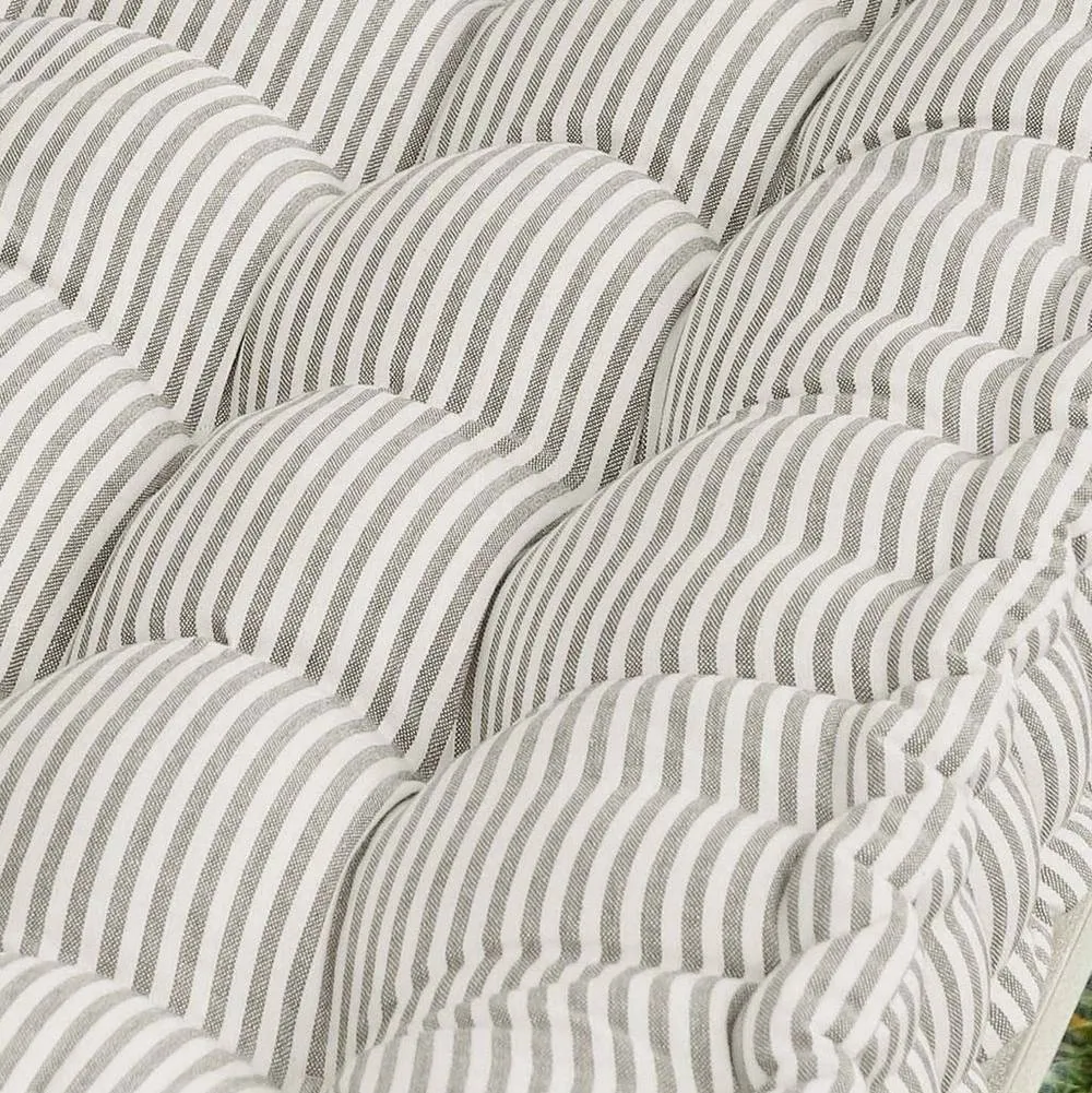 Dibor Grey Reversible Chair Pad Bench Seat Pad Cushion L105 x W42cm in Cream 4