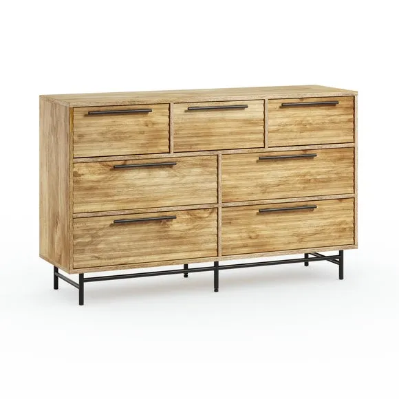 Bryant 7 Drawer Chest, Mango Wood Effect 6