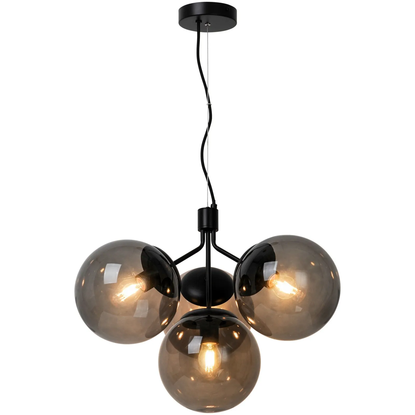 Nordlux Ivona Pendant Light Black Glass Dining Room E27 Mains 3