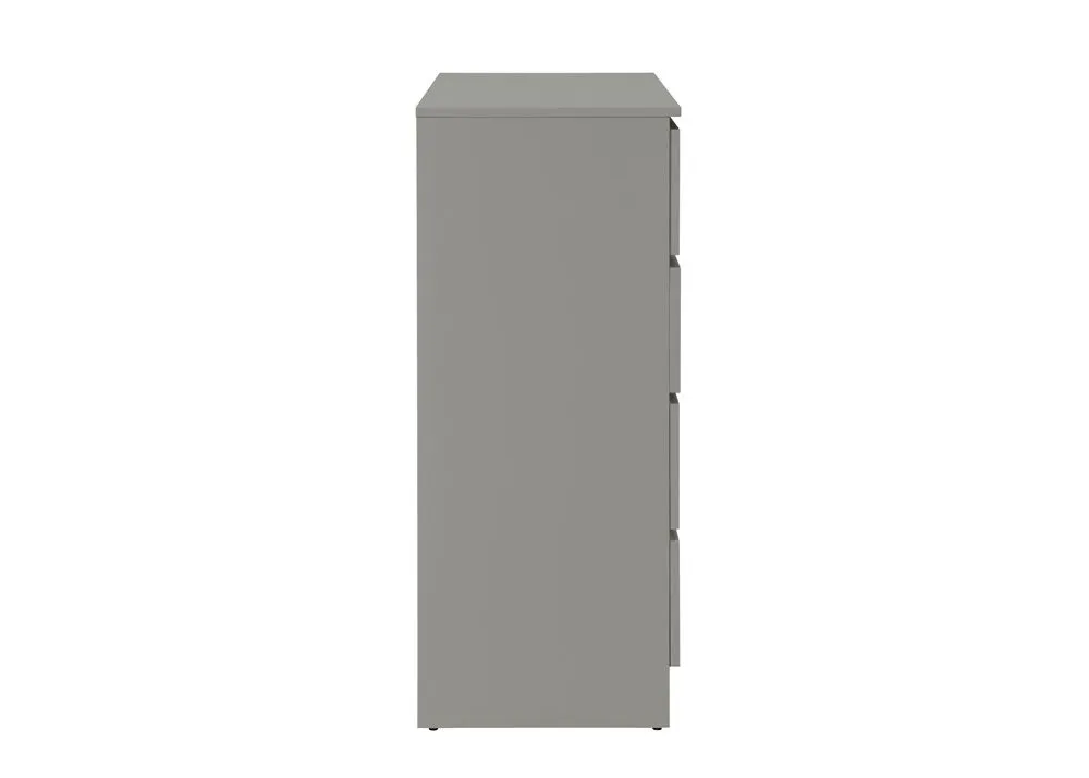 Birlea Oslo 4 Drawer Chest White in Grey 5