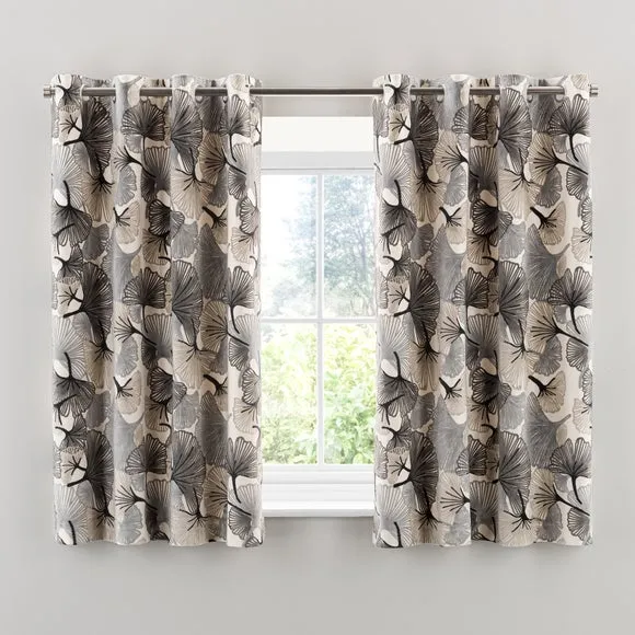 Gingko Cut Velvet Eyelet Curtains 5