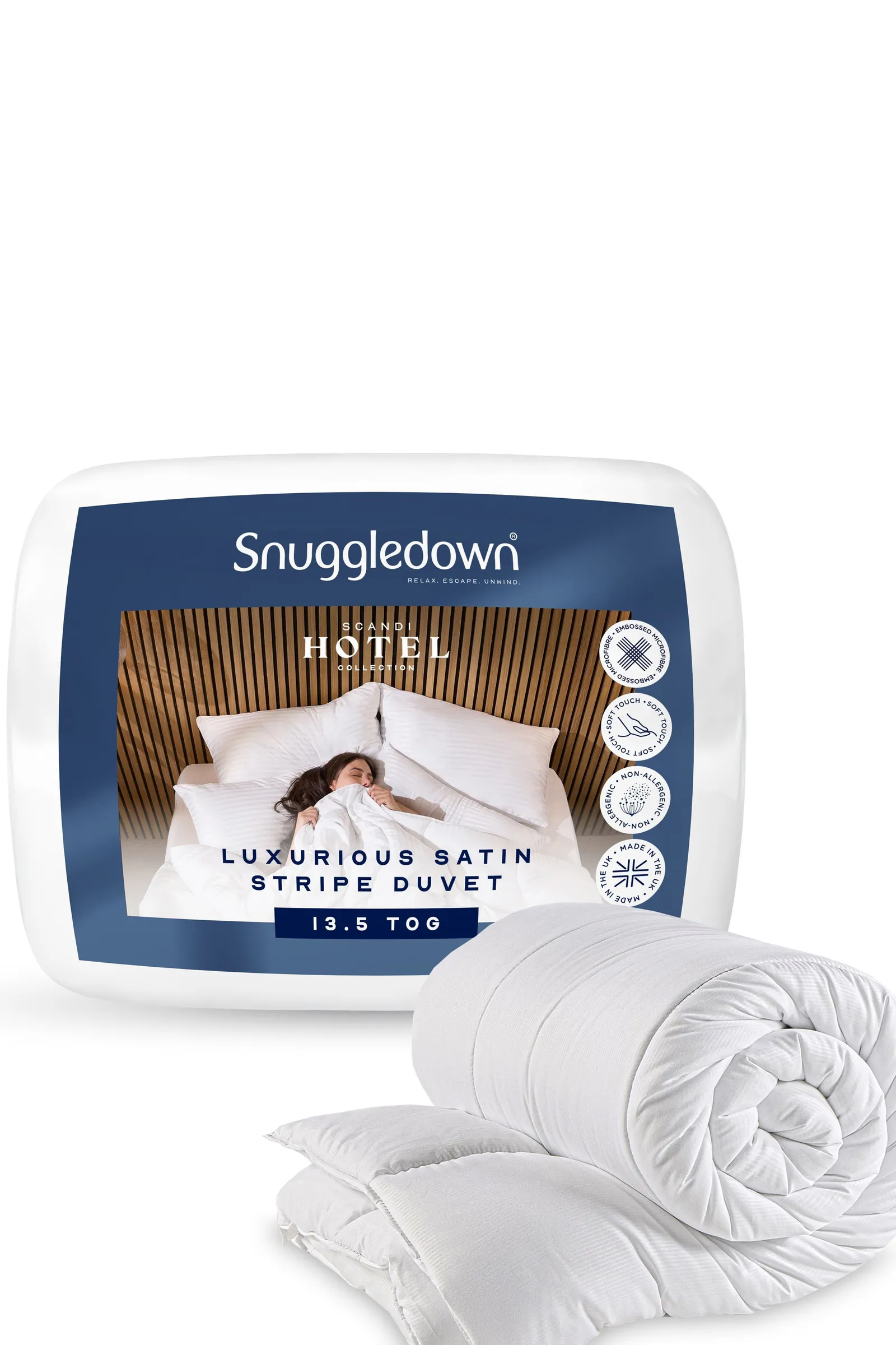 Snuggledown Hotel Soft & Cosy 13.5 Tog Winter Duvet - Warm, Breathable, Deep Filled Duvet in White