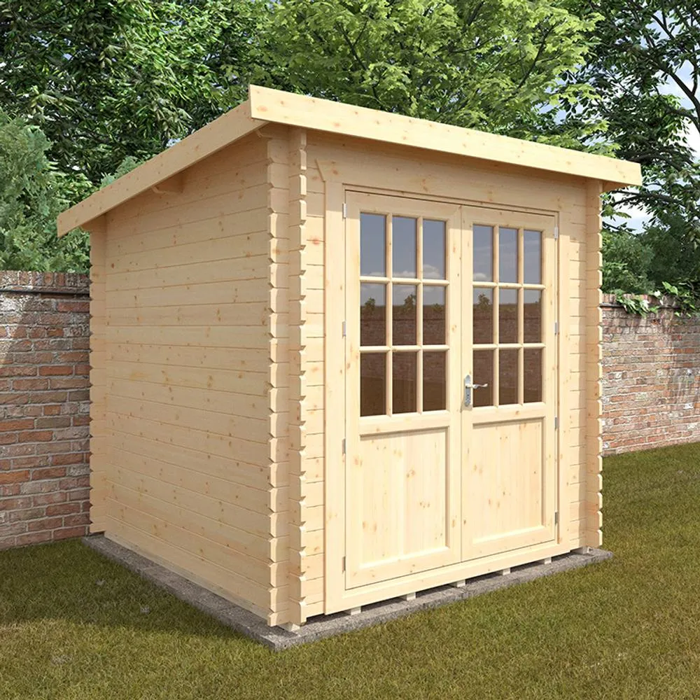 Buttercup Farm 8x8 The Kingsley 28mm Cabin - L235 x W235 x H232.8 cm in Natural 2