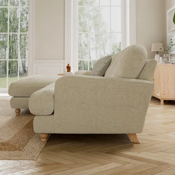 Martha Chunky Chenille Corner Chaise Sofa 3