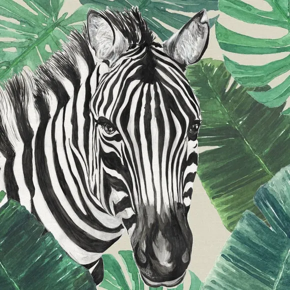Jungle Zebra Square Cushion Cover 2