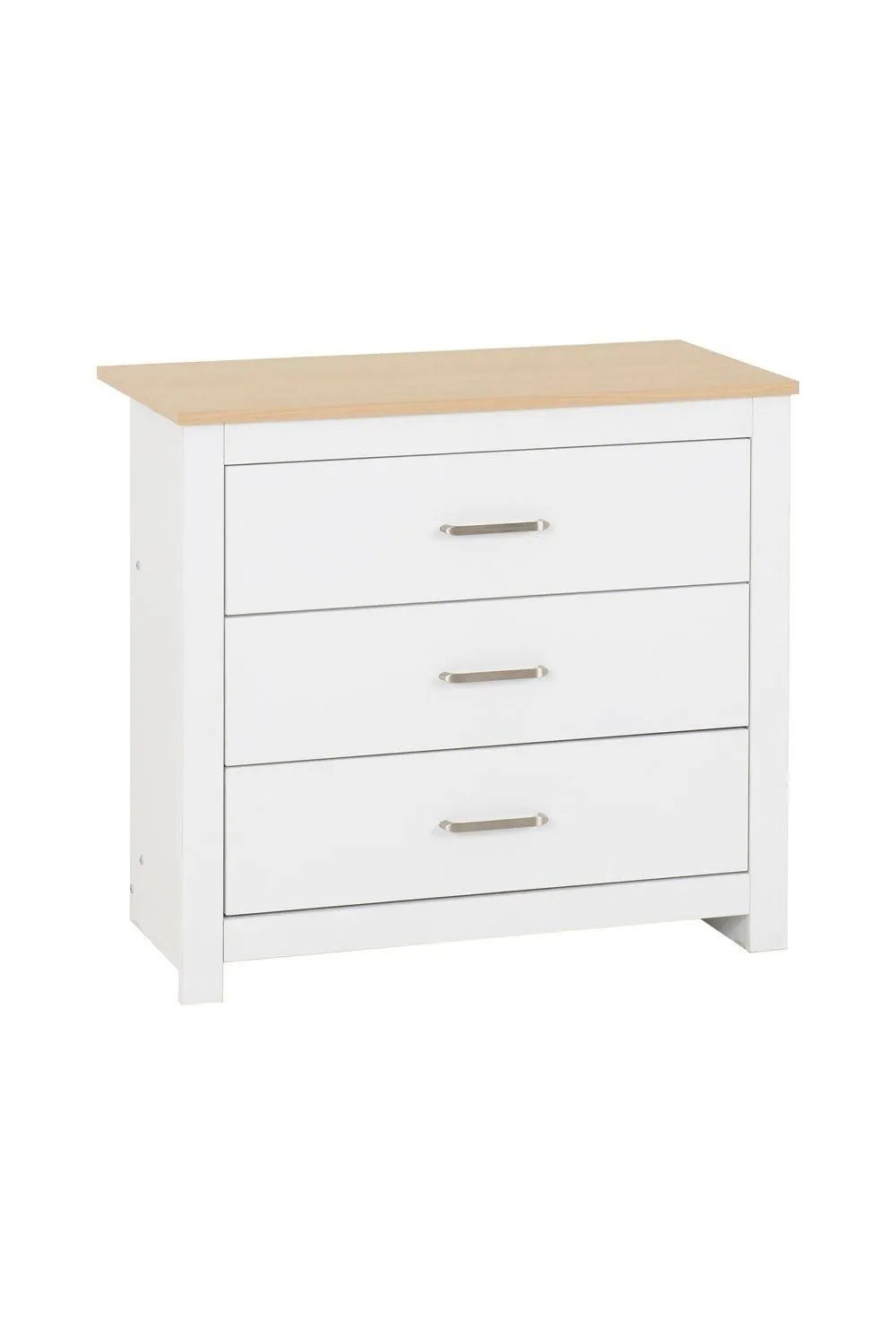 Seconique Portland 3 Drawer Chest in White 2
