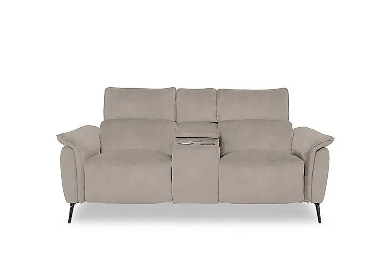 Jude Fabric 2 Seater Power Recliner Sofa with Smart Console, Power Headrests and Power Lumbar - Dexter Ivory