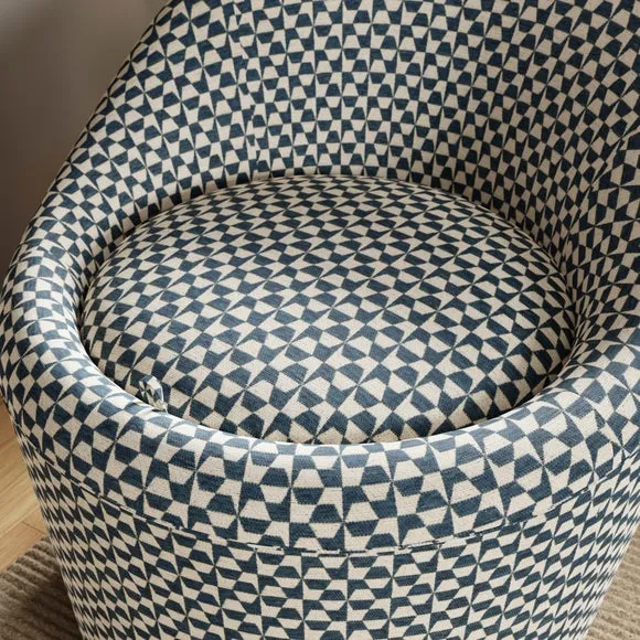 Dion Geo Checkerboard Storage Swivel Chair 3