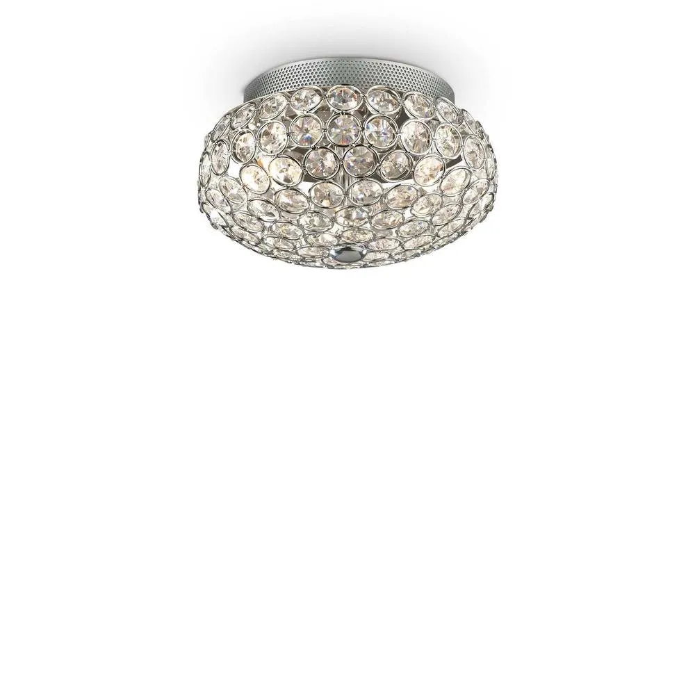 Netlighting King 3 Light Indoor Small Flush Light Chrome G9 in Grey