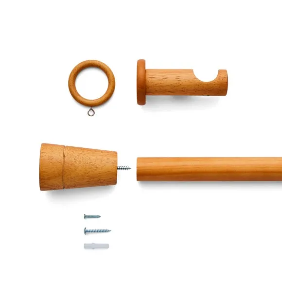 Flute Wood Curtain Pole 3