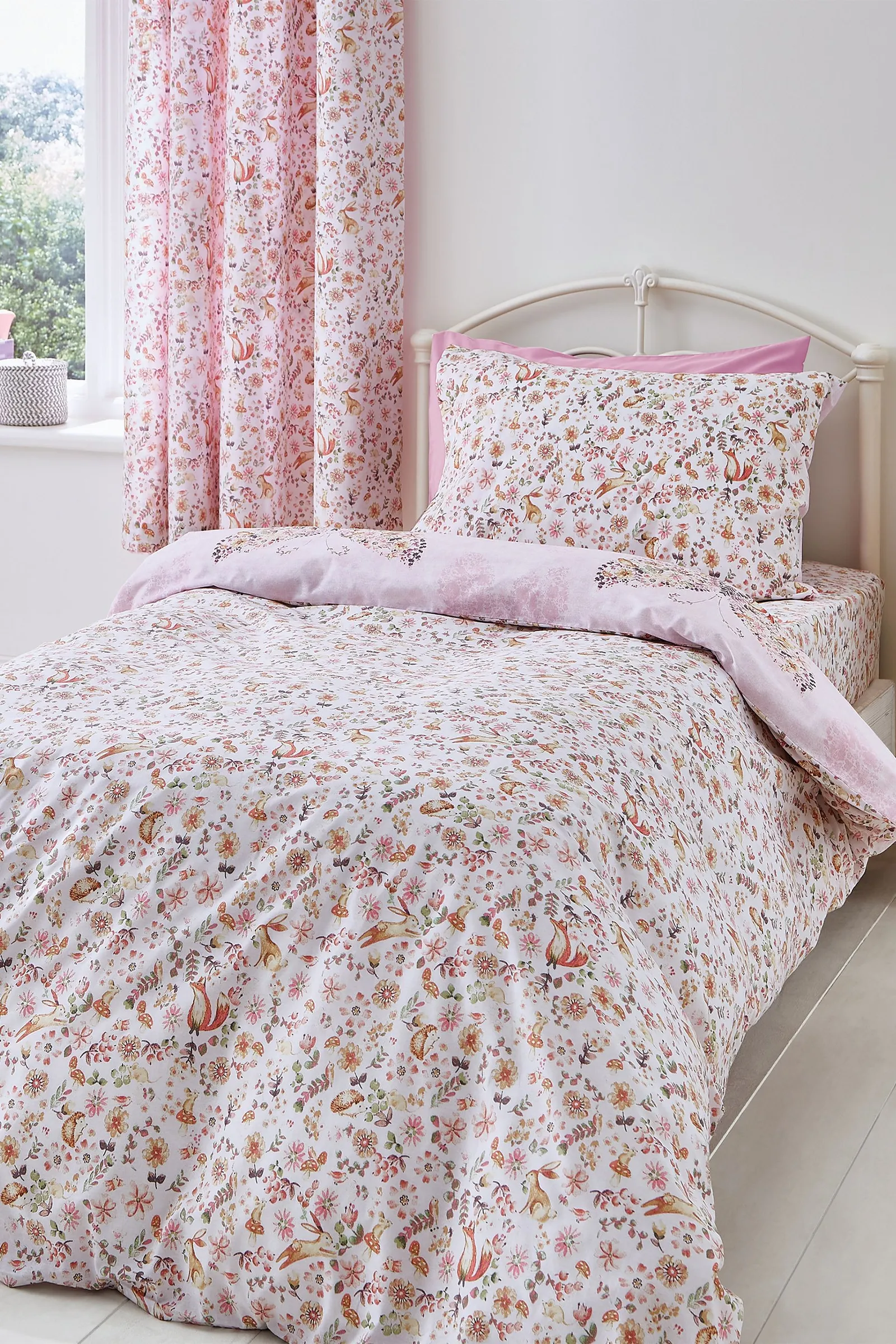 Catherine Lansfield 'Enchanted Butterfly' Duvet Cover Set in Pink 2