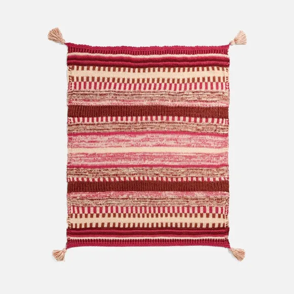 Knitted Tassel Throw Blanket 130cm x 180cm 3