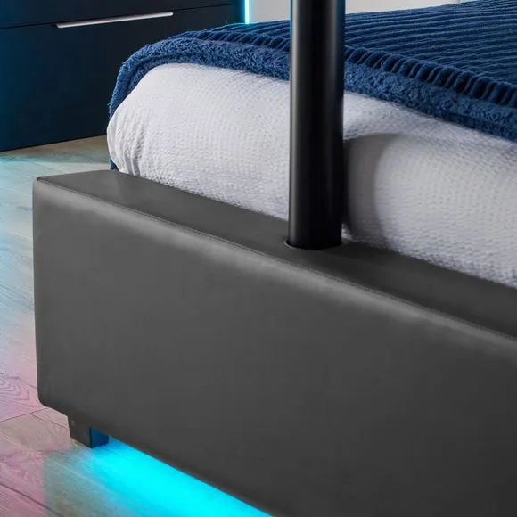 XR Living Ava TV Bed with LED Lights and TV Mount 3