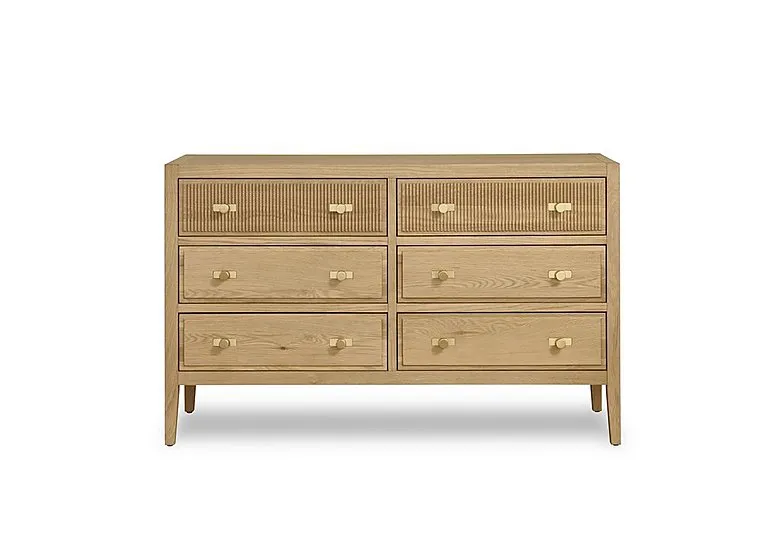 Alicent 3+3 Drawer Wide Chest - Bedroom Furniture - In Time for Christmas