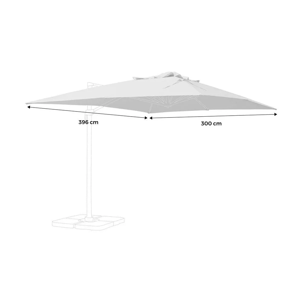 sweeek Replacement canopy for 3x4m parasols in Red 3