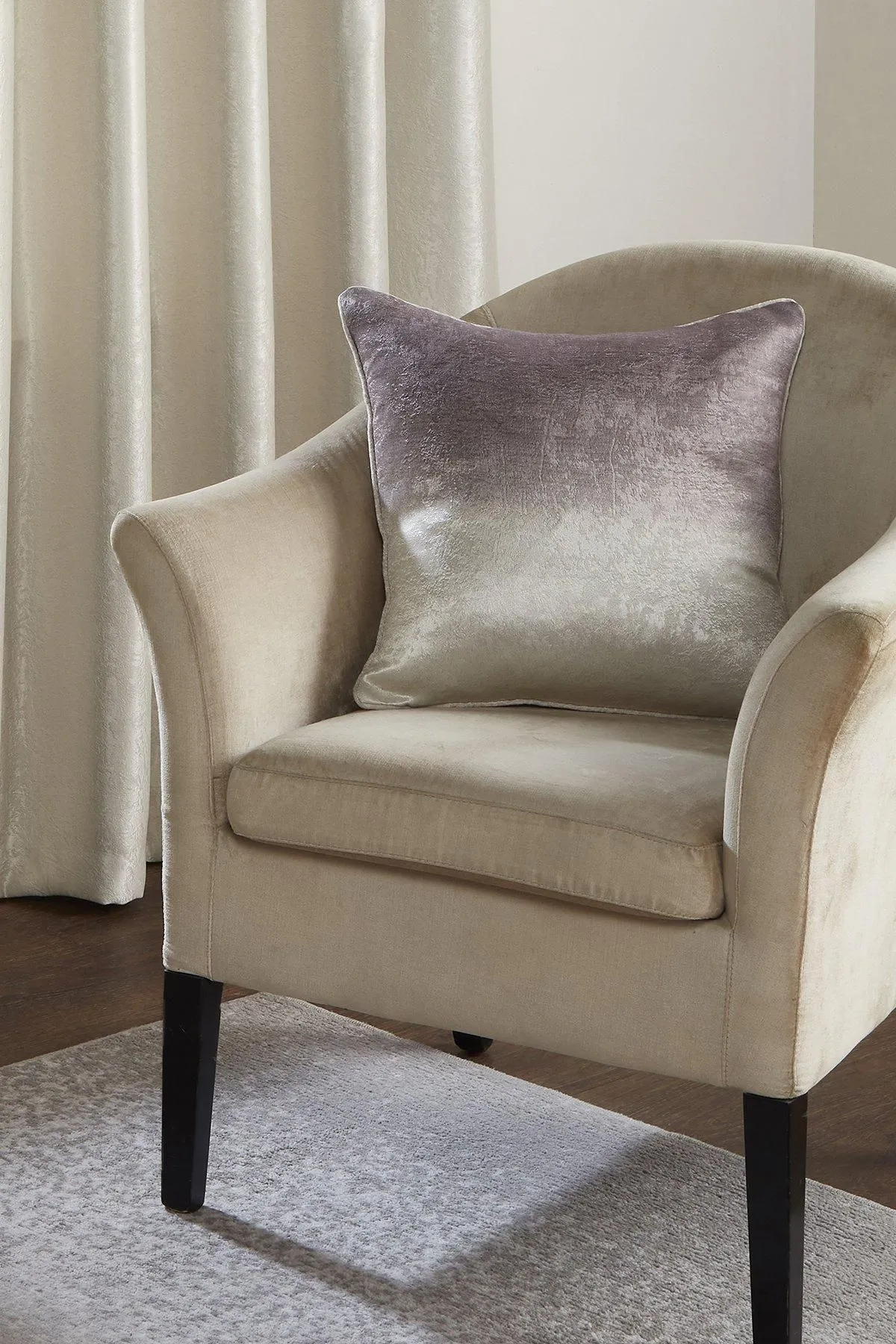 Fusion 'Ombre Strata' Gradiant Print Filled Cushion in Chocolate 2